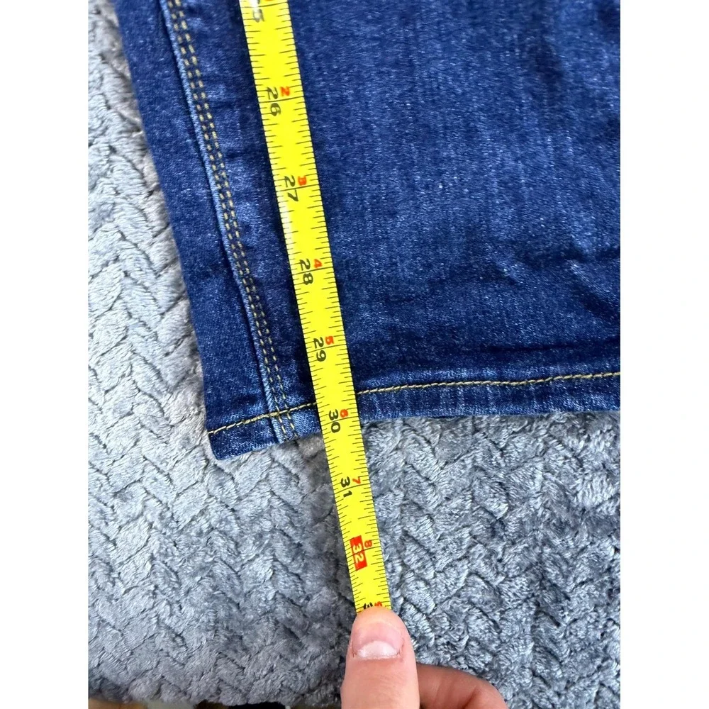 NY&C Curvy High Rise Skinny Jeans Women 8 Blue Denim Cotton Dark Wash Streetwear